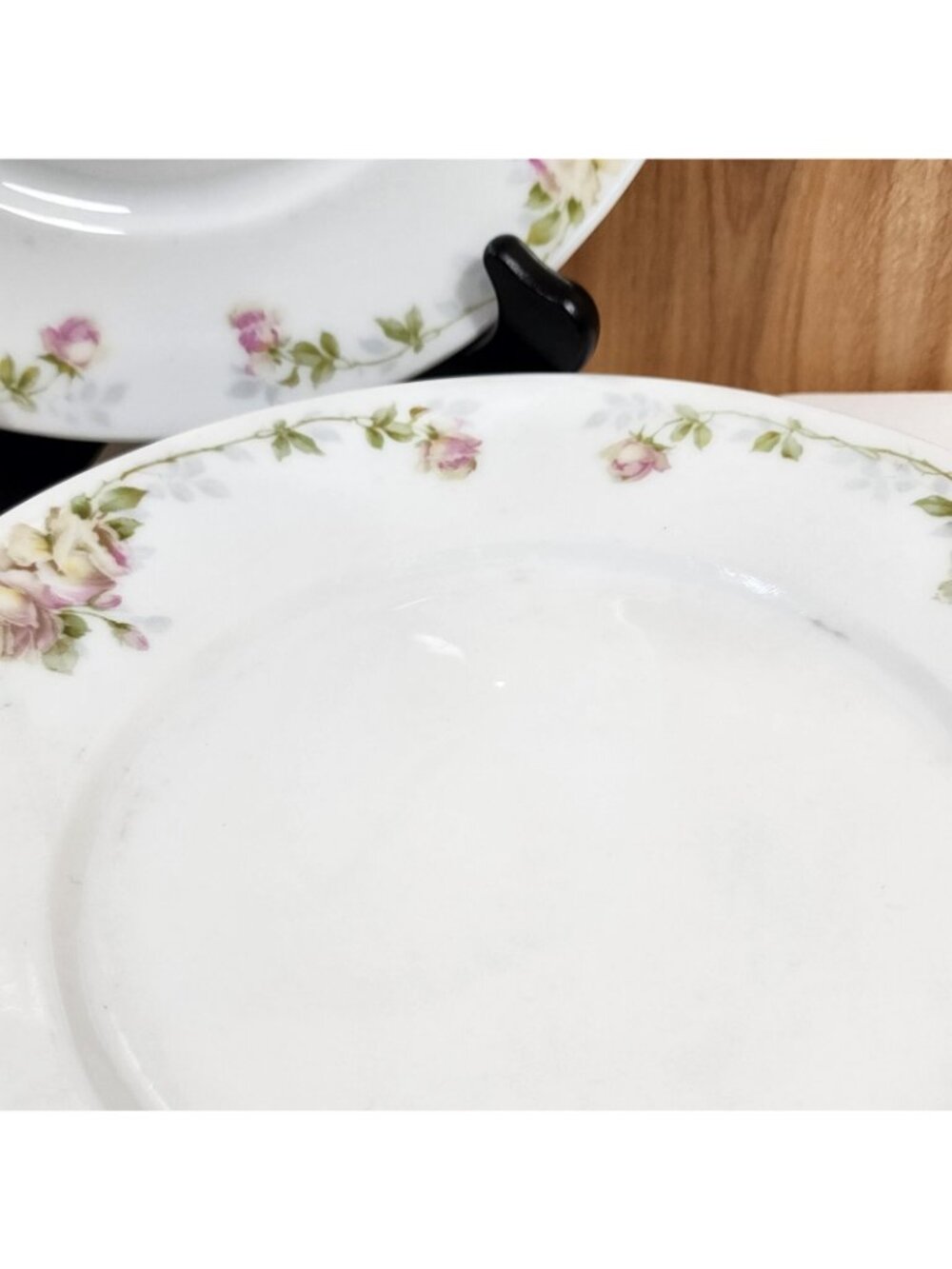 4 Rosenthal Pink Roses Luncheon Plate 8.25" salad Selb-Bavaria Donatello antique - Picture 5 of 11